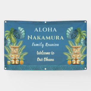 Personalised Aloha Welcome Family Reunion Banner