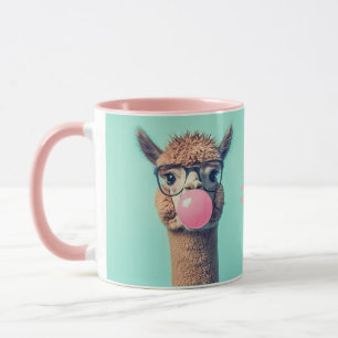 Personalised Alpaca Bubblegum Mug