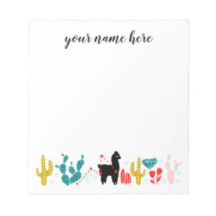 Personalised Alpaca Notepad