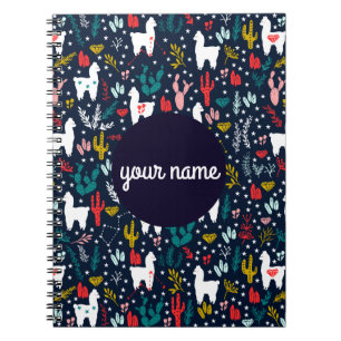 Personalised Alpaca Spiral Notebook