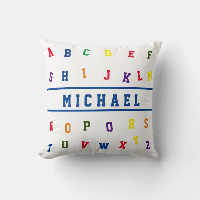 Personalised Alphabet  Cushion (Front)