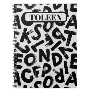 Personalised Alphabet Letter Pattern Notebook