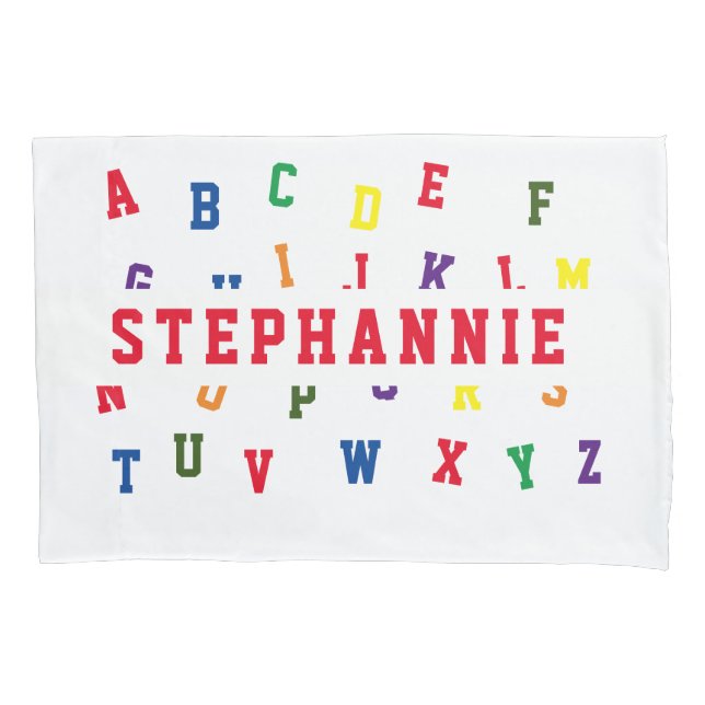 Personalised Alphabet Pillowcase (Front)