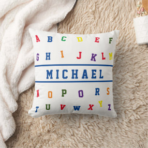 Personalised Alphabet  Throw Pillow