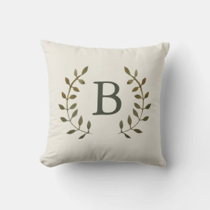 Personalised Alphabet Wreath Throw Pillow