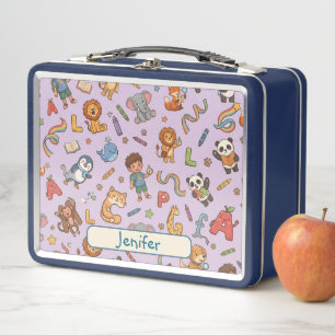 Personalised Alphaland Kids Lunch Blue Box
