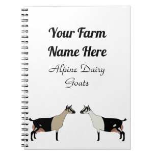 Personalised Alpine Dairy Goat Notebook