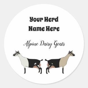 Personalised Alpine Dairy Goat Sticker