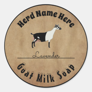 Personalised Alpine Goat Milk Soap Classic Round Sticker