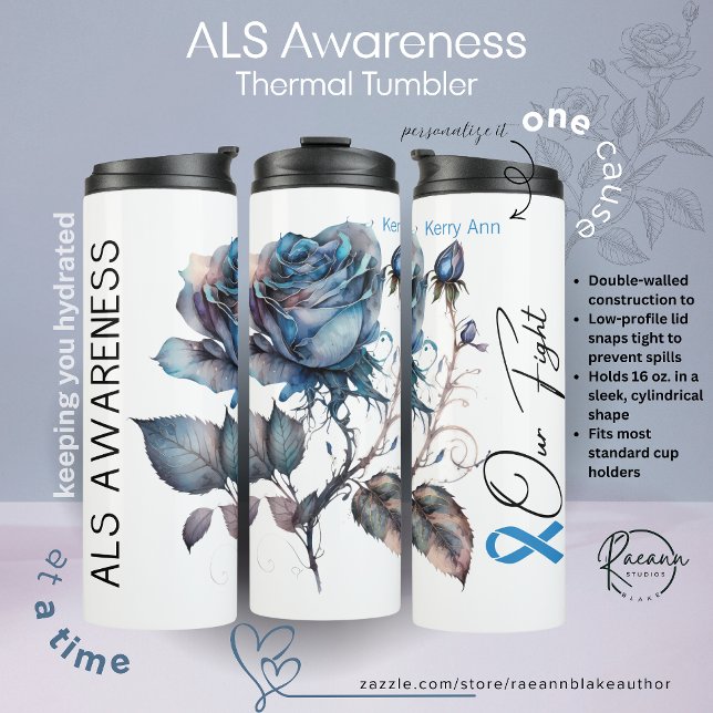 Personalised ALS Awareness  Thermal Tumbler (Creator Uploaded)