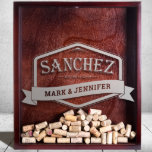 Personalised Alternative Wedding Guest Book<br><div class="desc">Your personalised Shadow Box 19"x22"x2.75" (a.k.a. Drop Box) is handmade of pinewood and stained with either classic black or bombay mahogany. The shadow box can hold about 120 wine corks or a lot of beer caps and the glass front is exquisitely laser etched with any one of our stunning designs...</div>