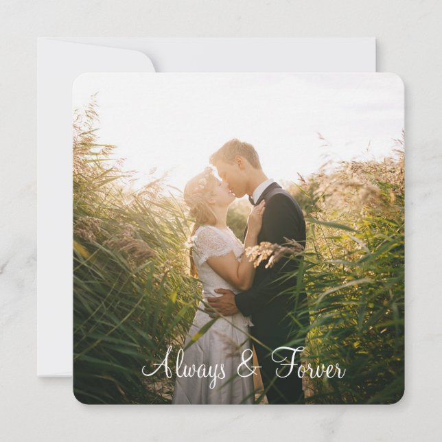 Personalised  "Always & Forever" Photo Border Card (Front)
