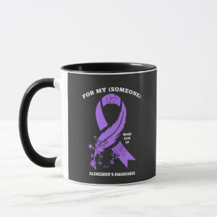 Personalised Alzheimer's Awareness Ribbon Mug