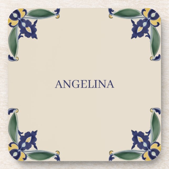 Personalised Amalfi Tile Coaster (Front)