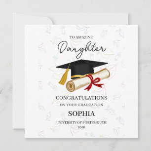 Personalised Amazing Daughter Graduation Card