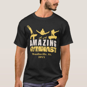 Personalised Amazing Gymnast Location Date Name T-Shirt
