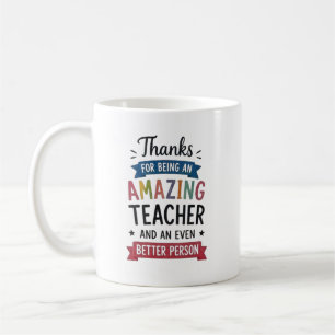 Personalised Amazing Teacher Thank You Design Coffee Mug
