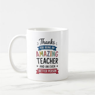 Personalised Amazing Teacher Thank You Design Coffee Mug
