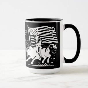 Personalised American Bull Rider Rodeo 3 Mug