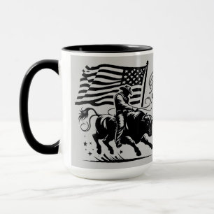 Personalised American Bull Rider Rodeo Mug