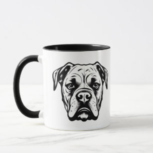 Personalised American Bulldog Black and White Mug