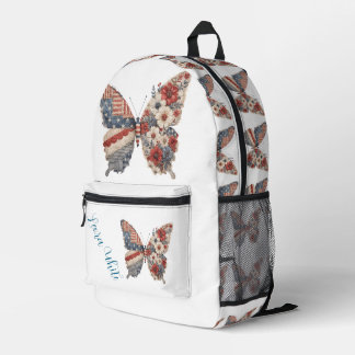 Personalised American Butterfly Name Backpack