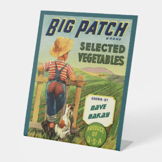 Personalised American Country Homegrown Farmboy  Pedestal Sign