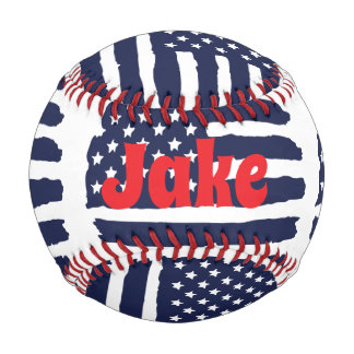 Personalised American Flag And Name Baseball