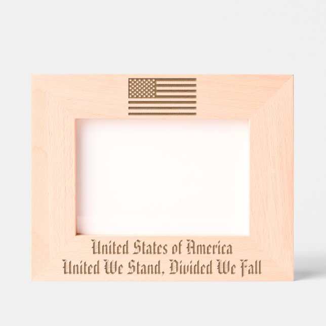 Personalised American Flag Etched Frames (Front)