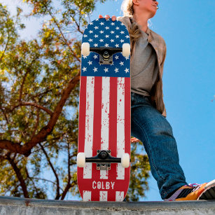 Personalised American Flag Patriotic Custom Skateboard