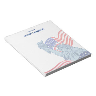Personalised American Flag Patriotic USA Notepad