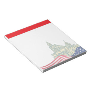 Personalised American Flag Patriotic USA Notepad