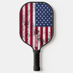 Personalised American Flag Pickleball Paddle