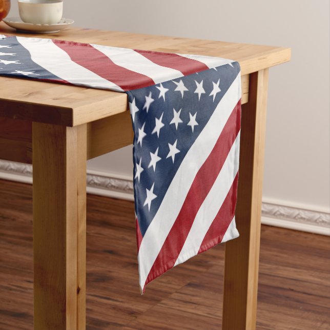 Personalised American Flag Table Runner (In Situ)