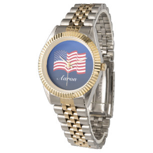 Personalised American Flag Watch