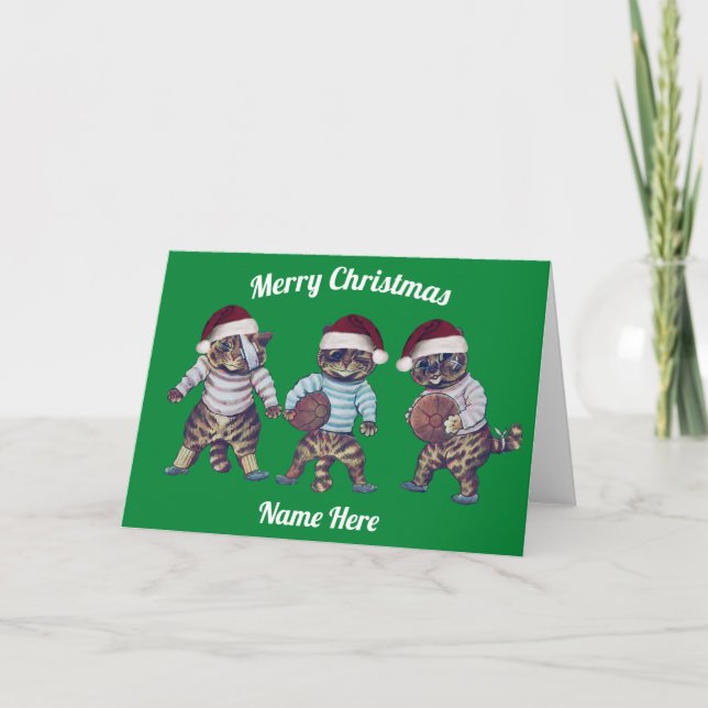 Personalised American Football Christmas Card (Front)