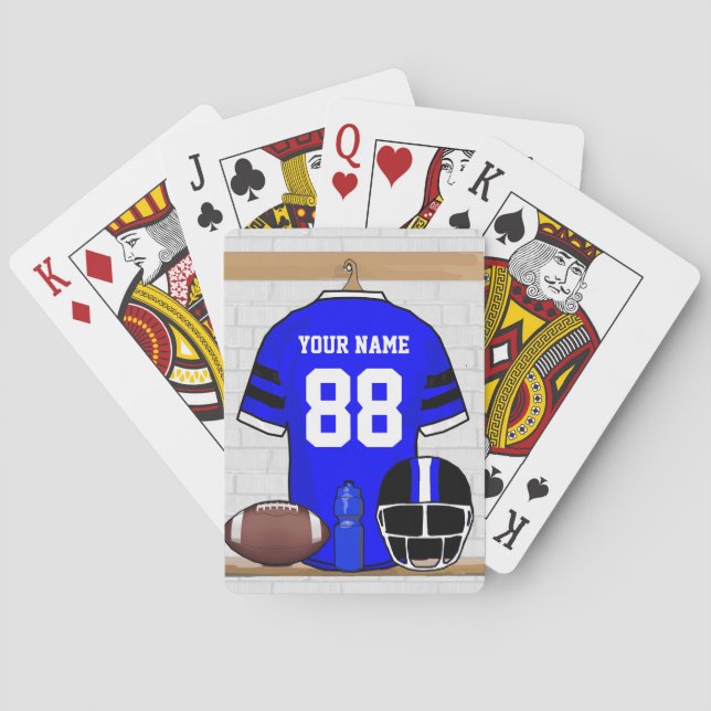 Personalised American Football Grid Iron jersey Playing Cards (Back)
