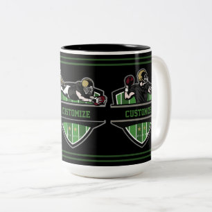 Personalised American Football Theme Two-Tone Coff Coffee Mug