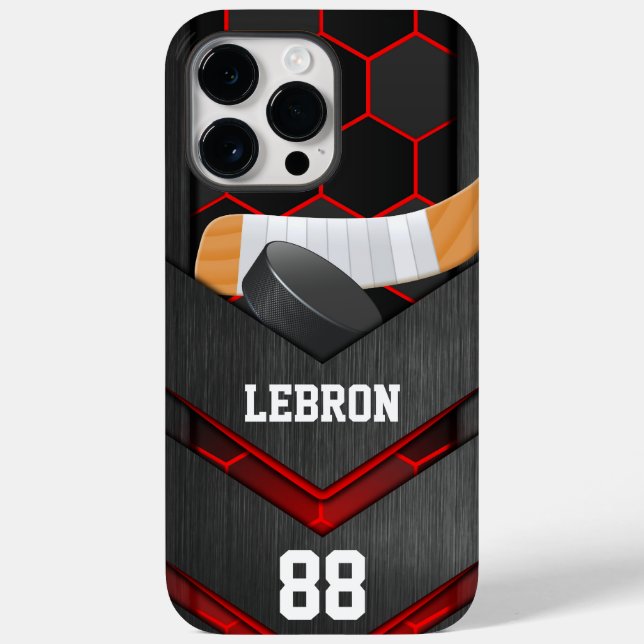 Personalised American Hockey Number & Name Case-Mate iPhone Case (Back)