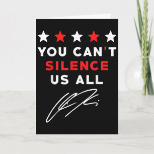 Personalised American Men Women You Cant Silence U Card