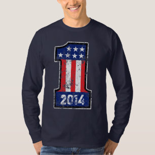 Personalised American Number One Year or Name T-Shirt