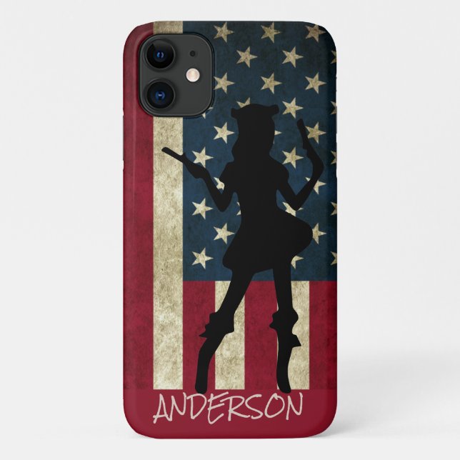 Personalised American Pirate  lady Case-Mate iPhone Case (Back)
