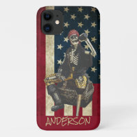 Personalised American  Skeleton Pirate