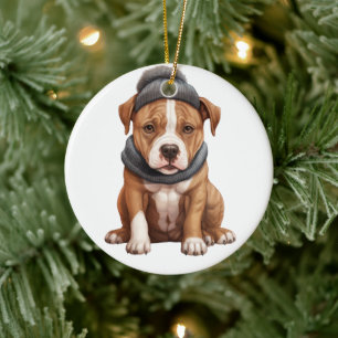 Personalised American Staffordshire Terrier Dog Ceramic Ornament