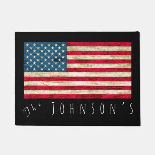 Personalised American United States Flag Door Mat