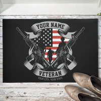 Personalised American Veteran Proud Vet USA Flag