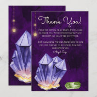 Personalised Amethyst and Beryl Crystals Purple