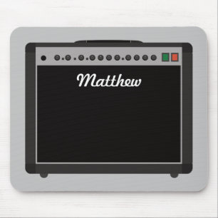 Personalised Amplifier Illustration for Musicians Mouse Pad