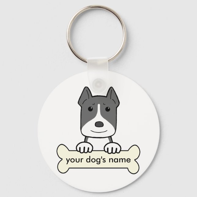 Personalised Amstaff Key Ring (Front)