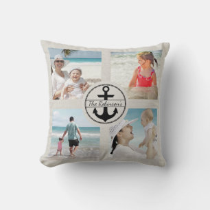 Personalised Anchor Photo Collage Cushion